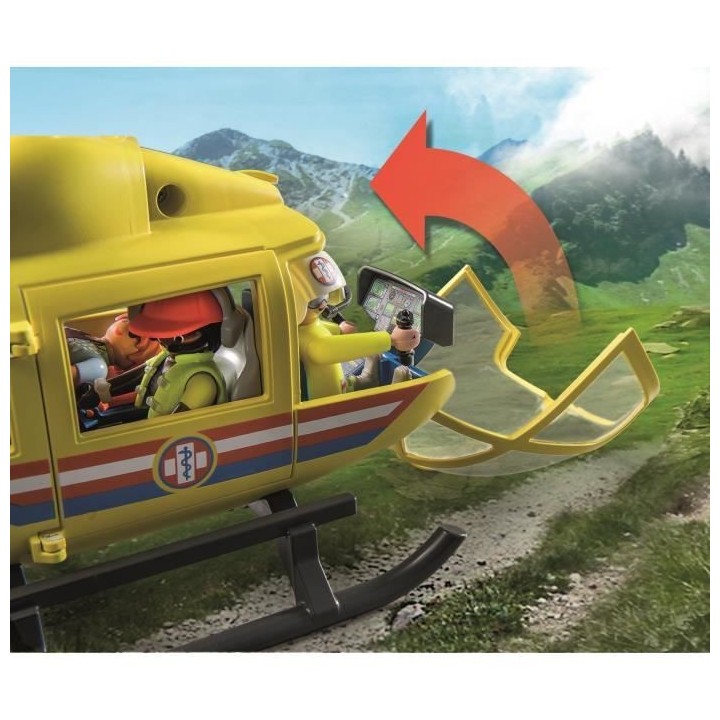 PLAYMOBIL - 71203 - City Action Les Secouristes - Hélicoptere de seco