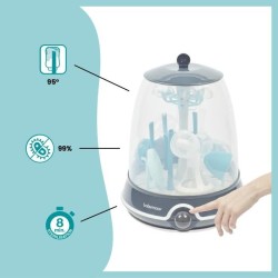 BABYMOOV Turbo Steam(+) - 2 en 1, Stérilisateur biberons vapeur et Egoutte-biberons