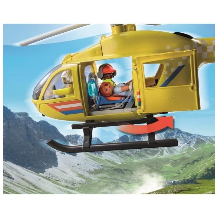 PLAYMOBIL - 71203 - City Action Les Secouristes - Hélicoptere de seco