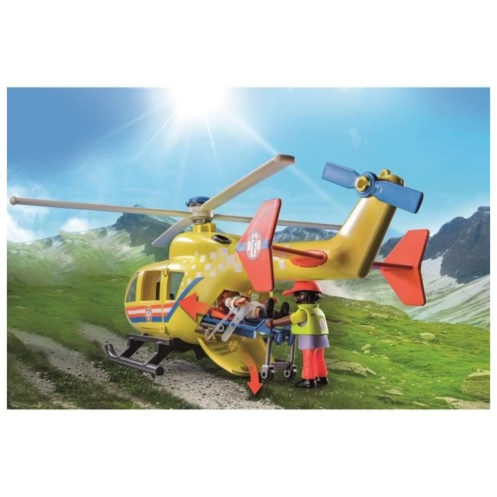 PLAYMOBIL - 71203 - City Action Les Secouristes - Hélicoptere de seco