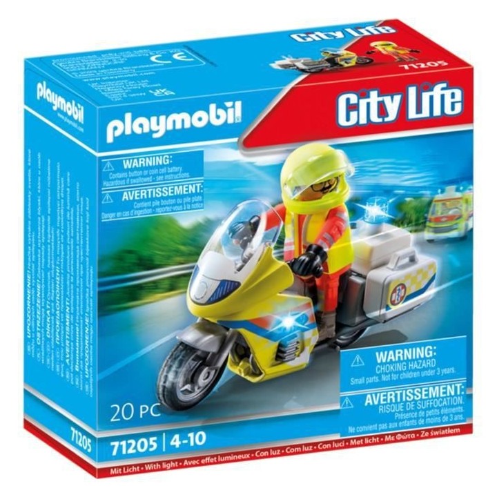 PLAYMOBIL - 71205 - City Action Les Secouristes - Urgentiste avec moto