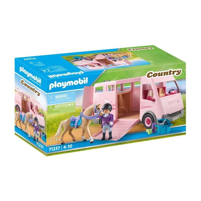 PLAYMOBIL - 71237 - Country - Van avec cheval