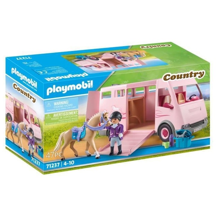 PLAYMOBIL - 71237 - Country - Van avec cheval