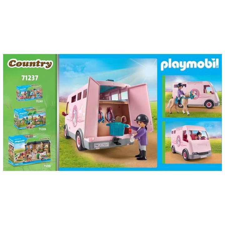 PLAYMOBIL - 71237 - Country - Van avec cheval