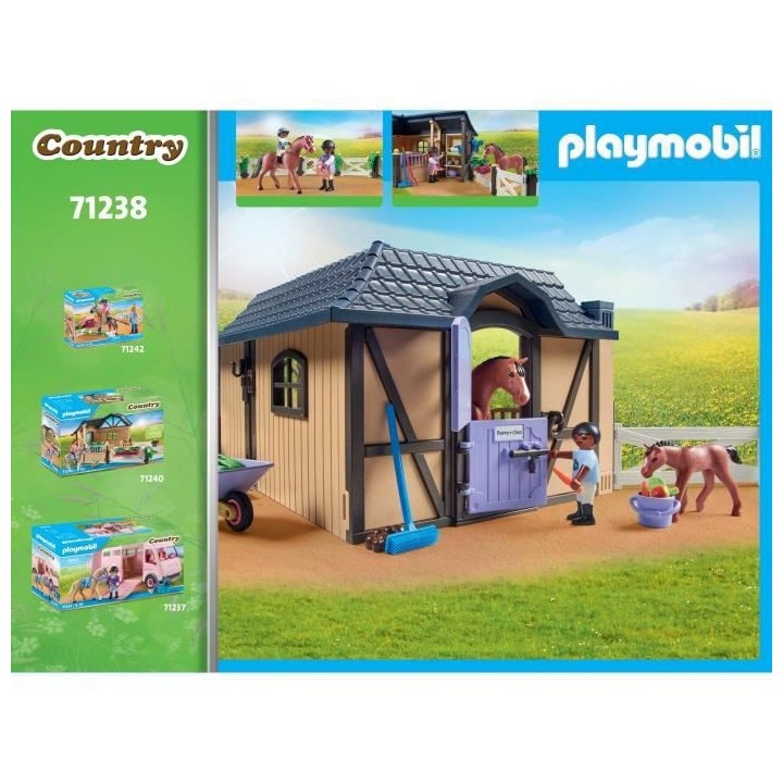 PLAYMOBIL - 71238 - Country - Etable et carriere pour chevaux