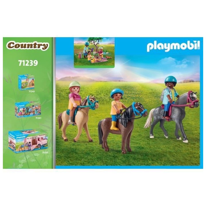 PLAYMOBIL - 71239 - Country - Cavaliers, chevaux et pique-nique