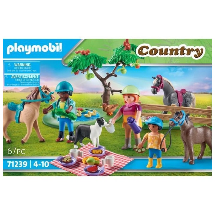 PLAYMOBIL - 71239 - Country - Cavaliers, chevaux et pique-nique