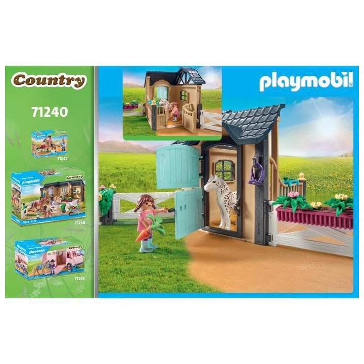 PLAYMOBIL - 71240 - Country - Extension Box avec cheval