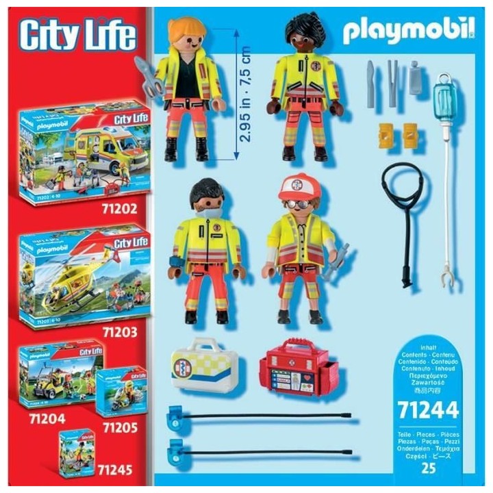 PLAYMOBIL - 71244 - City Action Les Secouristes - Equipe de secouriste