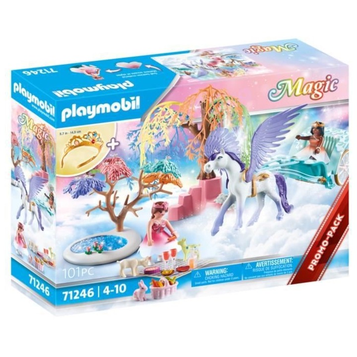 PLAYMOBIL - 71246 - Princesses - Caleche et cheval ailé