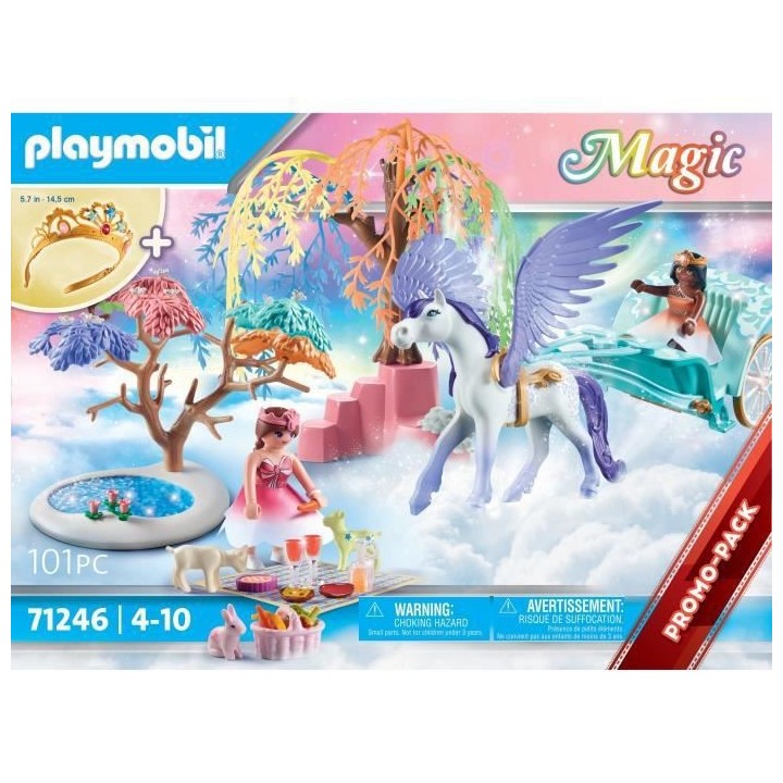 PLAYMOBIL - 71246 - Princesses - Caleche et cheval ailé