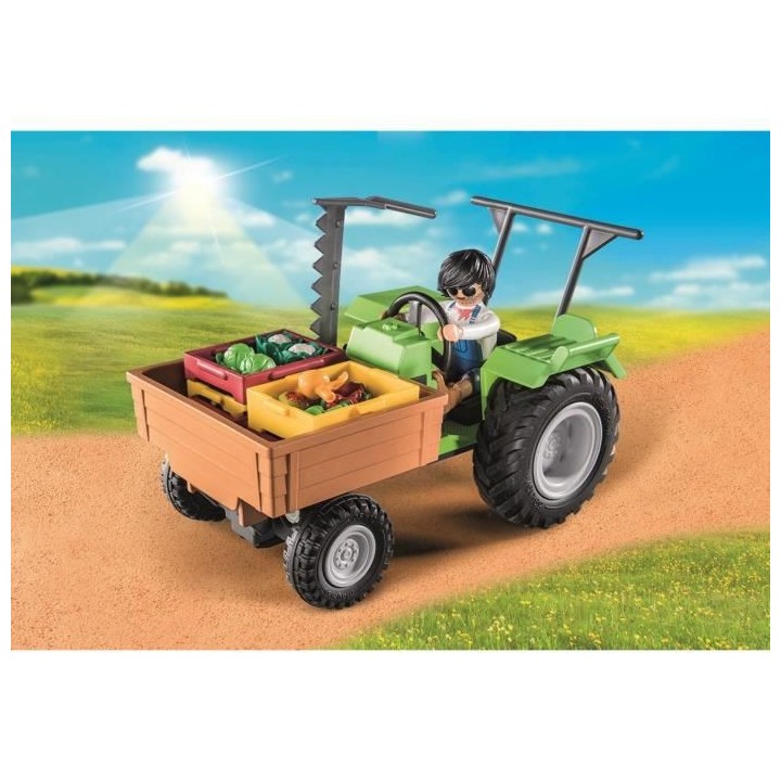 PLAYMOBIL - 71249 - Country La Ferme - Tracteur avec remorque
