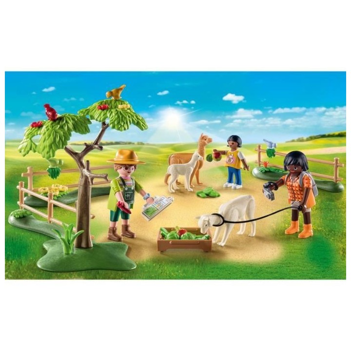 PLAYMOBIL - 71251 - Country La Ferme - Randonneurs et alpagas