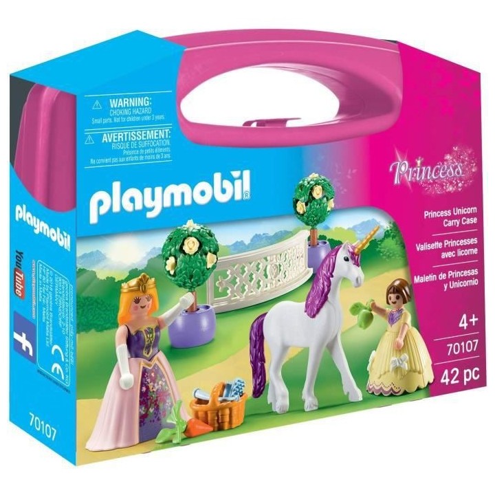 PLAYMOBIL - 70107 - Valisette Princesses avec licorne