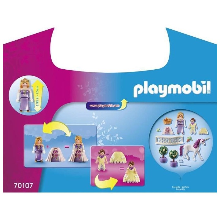 PLAYMOBIL - 70107 - Valisette Princesses avec licorne