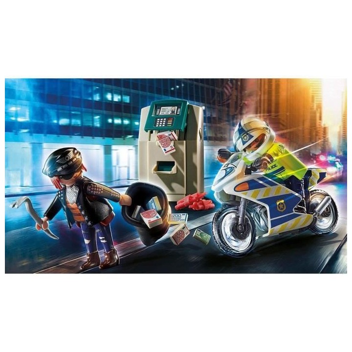 PLAYMOBIL - 70572 - City Action - Policier avec moto et voleur