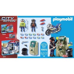 PLAYMOBIL - 70572 - City Action - Policier avec moto et voleur