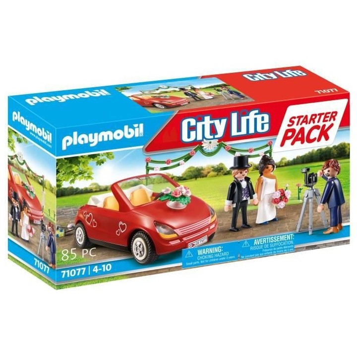 PLAYMOBIL - 71077 - City Life - Couple de mariés avec photographe et