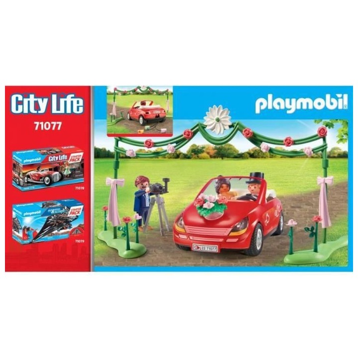 PLAYMOBIL - 71077 - City Life - Couple de mariés avec photographe et