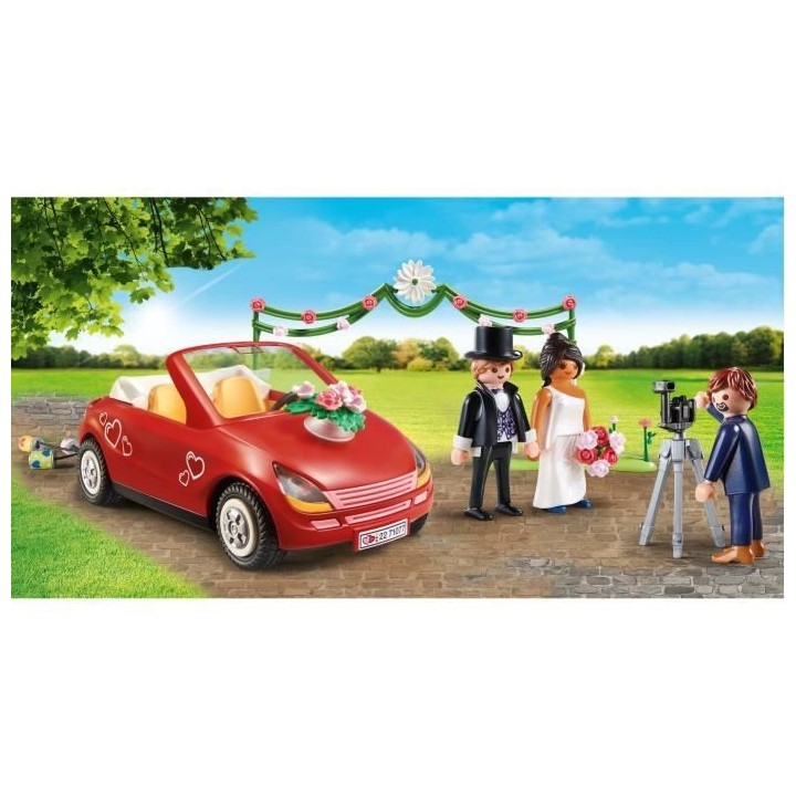 PLAYMOBIL - 71077 - City Life - Couple de mariés avec photographe et