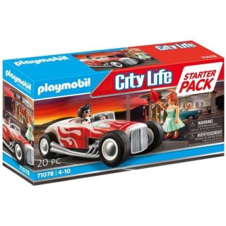 PLAYMOBIL - 71078 - City Life - Voiture vintage avec couple - Classic