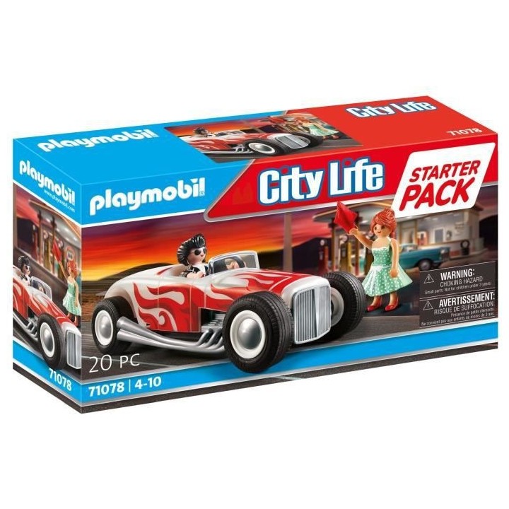 PLAYMOBIL - 71078 - City Life - Voiture vintage avec couple - Classic