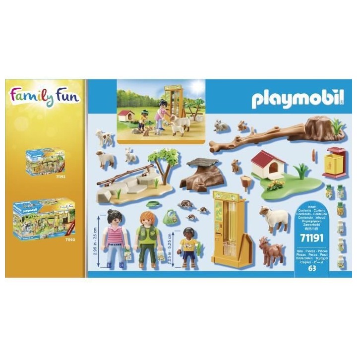 PLAYMOBIL - 71191 - Country Le parc animalier - Ferme pédagogique - A