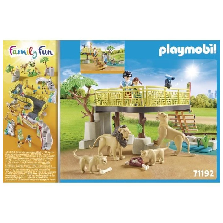 PLAYMOBIL - 71192 - Country Le parc animalier - Espace des lions