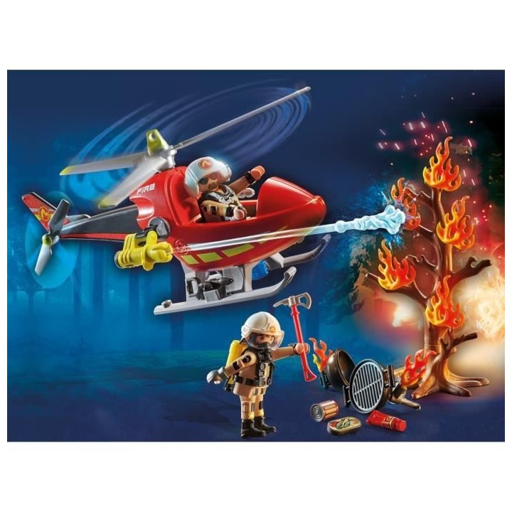PLAYMOBIL - 71195 - City Action - Hélicoptere bombardier des pompiers