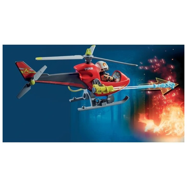 PLAYMOBIL - 71195 - City Action - Hélicoptere bombardier des pompiers