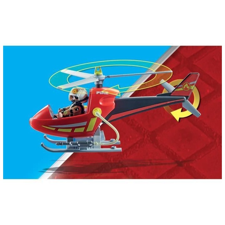 PLAYMOBIL - 71195 - City Action - Hélicoptere bombardier des pompiers