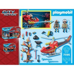 PLAYMOBIL - 71195 - City Action - Hélicoptere bombardier des pompiers