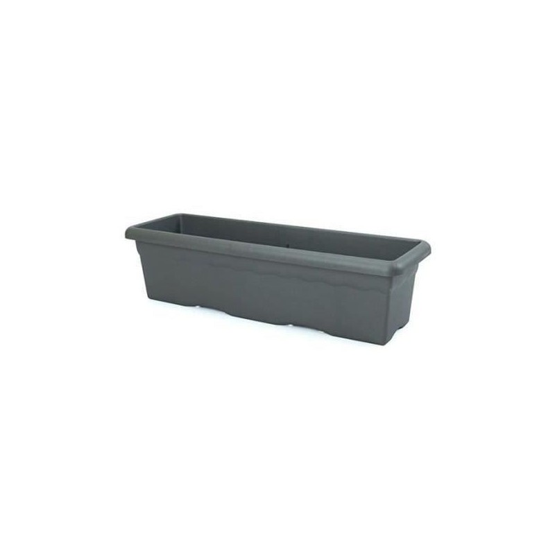 PLASTIKEN Jardiniere rectangulaire - 100 X 44 cm - Anthracite