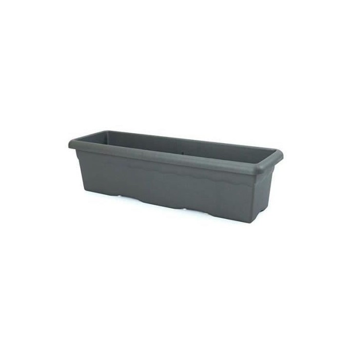 PLASTIKEN Jardiniere rectangulaire - 100 X 44 cm - Anthracite
