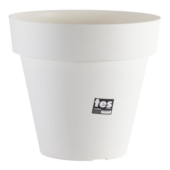 PLASTIKEN Pot de fleurs Tes - 48 cm - Blanc