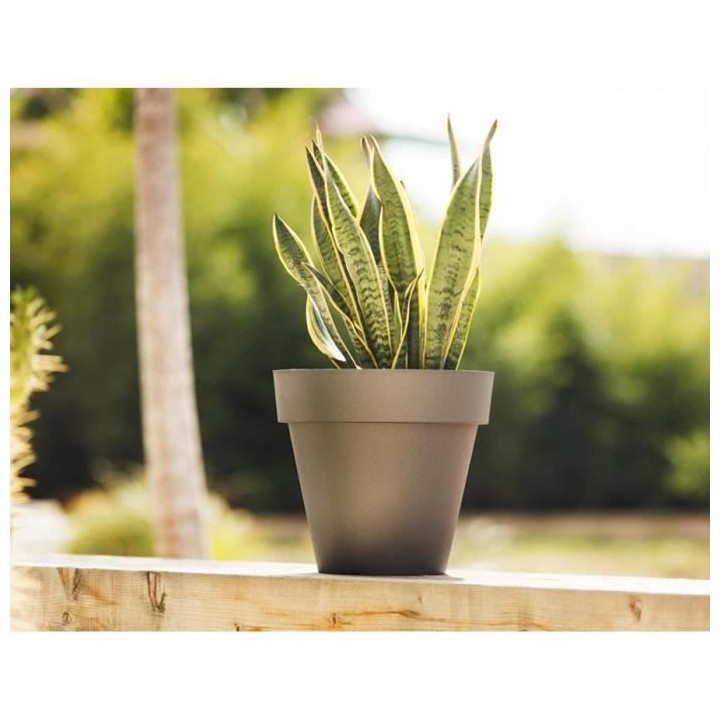 PLASTIKEN Pot a fleurs 48 Cm Collection TES- Taupe