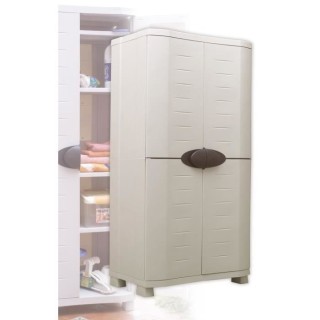 SPACESAVER 90 PLASTIKEN Armoire haute 2 portes avec étageres - l 90 x