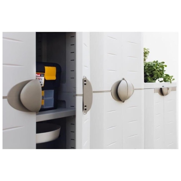 SPACESAVER 90 PLASTIKEN Armoire haute 2 portes avec étageres - l 90 x