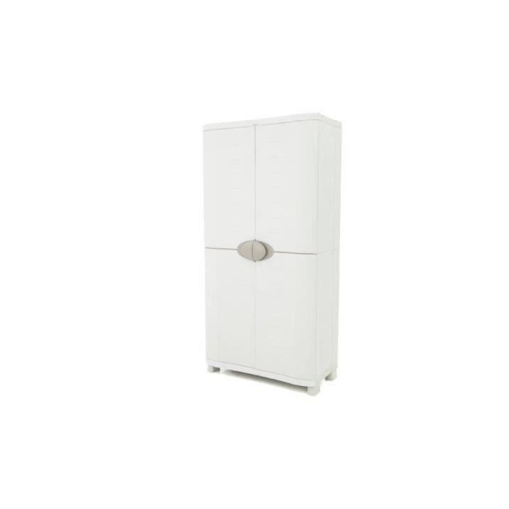 SPACESAVER 90 PLASTIKEN Armoire haute 2 portes avec étageres et pende