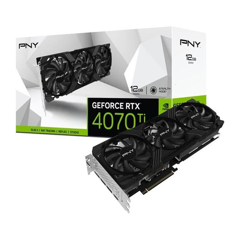 CARTE GRAPHIQUE - PNY - GEFORCE RTX™ 4070Ti - 12GB - VERTO Triple Fan Edition DLSS 3