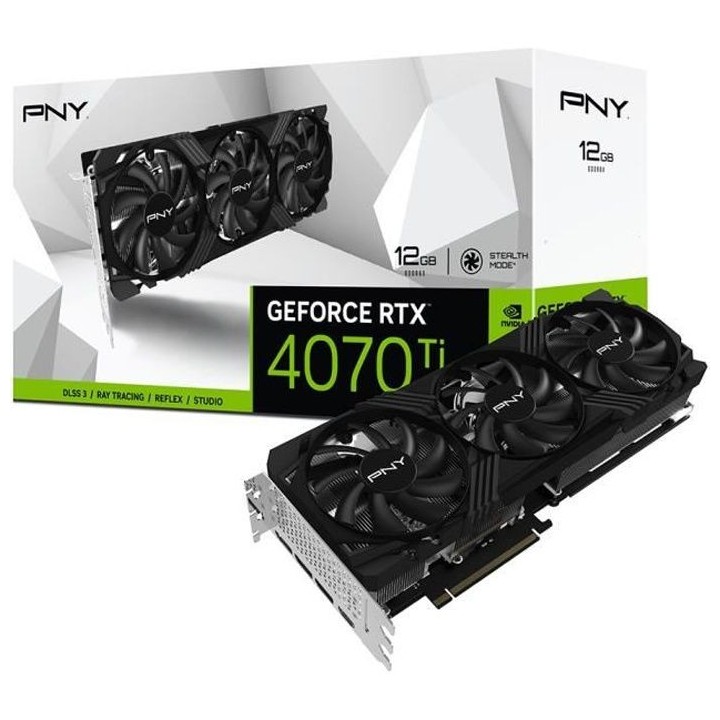 CARTE GRAPHIQUE - PNY - GEFORCE RTX™ 4070Ti - 12GB - VERTO Triple Fa