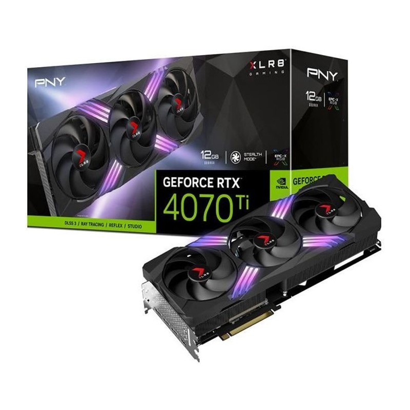 CARTE GRAPHIQUE - PNY - GEFORCE RTX™ 4070Ti - 12GB -XLR8 Gaming VERTO Edition DLSS 3