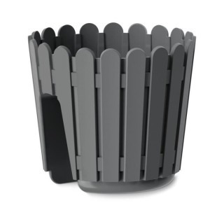 PoeTIC - Pot balustrade Landhaus 30 granite - Ø29,5 x 26,5 cm avec vi