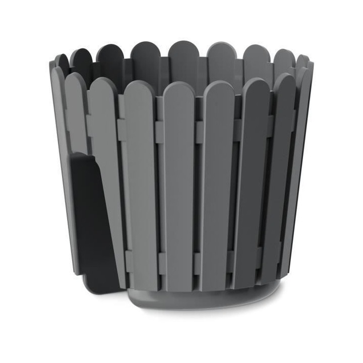 PoeTIC - Pot balustrade Landhaus 30 granite - Ø29,5 x 26,5 cm avec vi