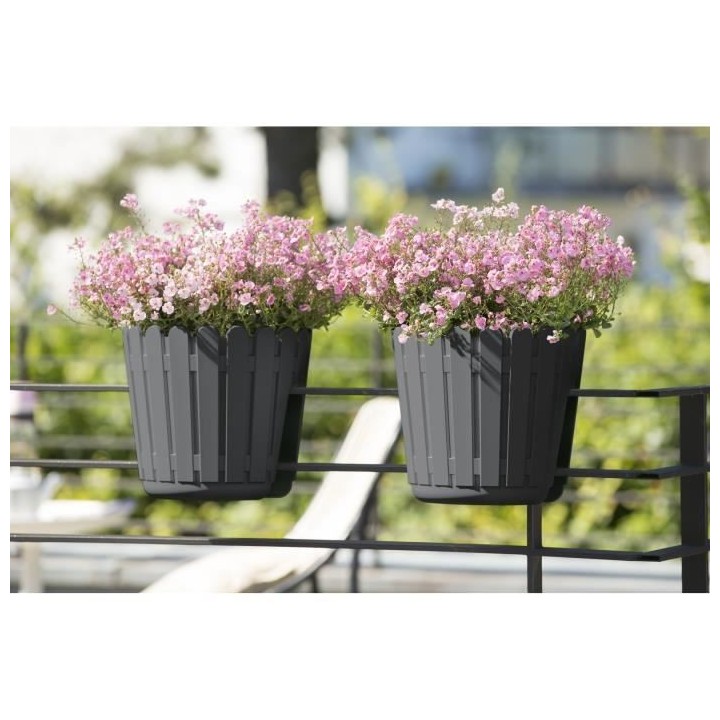 PoeTIC - Pot balustrade Landhaus 30 granite - Ø29,5 x 26,5 cm avec vi