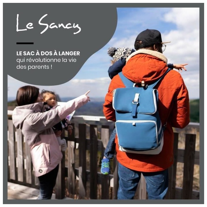 Babymoov Sac a dos a langer Le Sancy, Capacité ajustable 26 a 36L, Bl