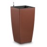 PoeTIC - Bac Casa Authentic carré haut 3058 corten - L 29,9 x l 29,9 x h 57,4 cm 12L - avec réserve d'eau