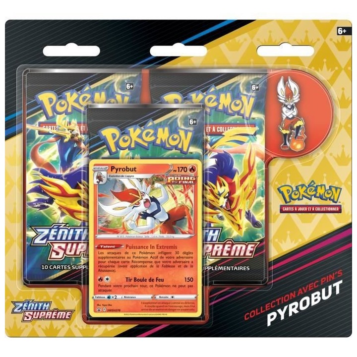 Pokémon EB12.5 : 3 Boosters + Pin's (Blister)| Age: 6+| Nombre de jou