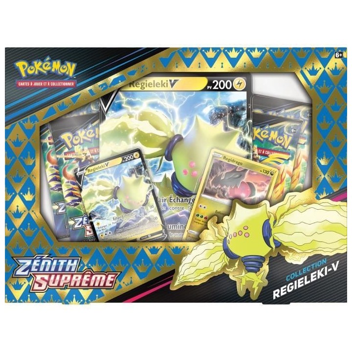 Pokémon EB12.5 : Coffret V 4 Boosters Regielek-V| Age: 6+| Nombre de