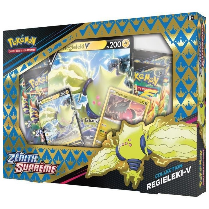 Pokémon EB12.5 : Coffret V 4 Boosters Regielek-V| Age: 6+| Nombre de